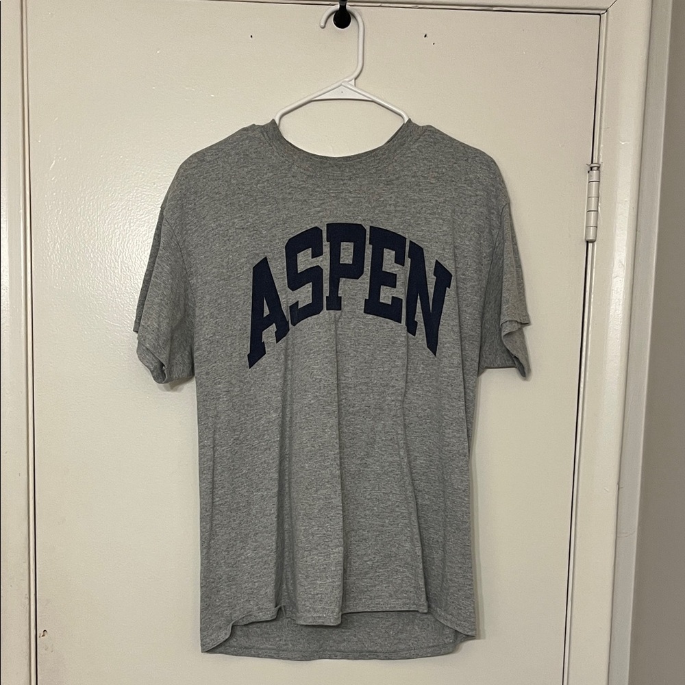 Heather Grey and Navy Blue Aspen Tee